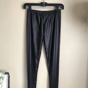 Boohoo Wet Look Pocket Back Leggings